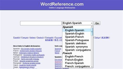 word reference english spanish